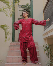 NISHA EMB CORD SETS ( FARSHI SHALWAR)