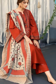 UROOJ EMB 3Pc With Shawl