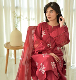 HORIYA MEHROON CORD SET