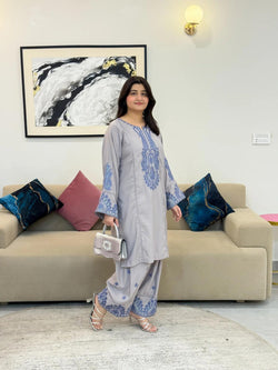 ALIYA EMB SET ( FARSHI SHALWAR )