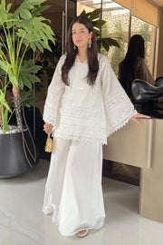 PRISTINE WHITE CHICKENKARI SET