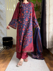 Gulnaar — Premium Printed Kaftan 3PC Suit