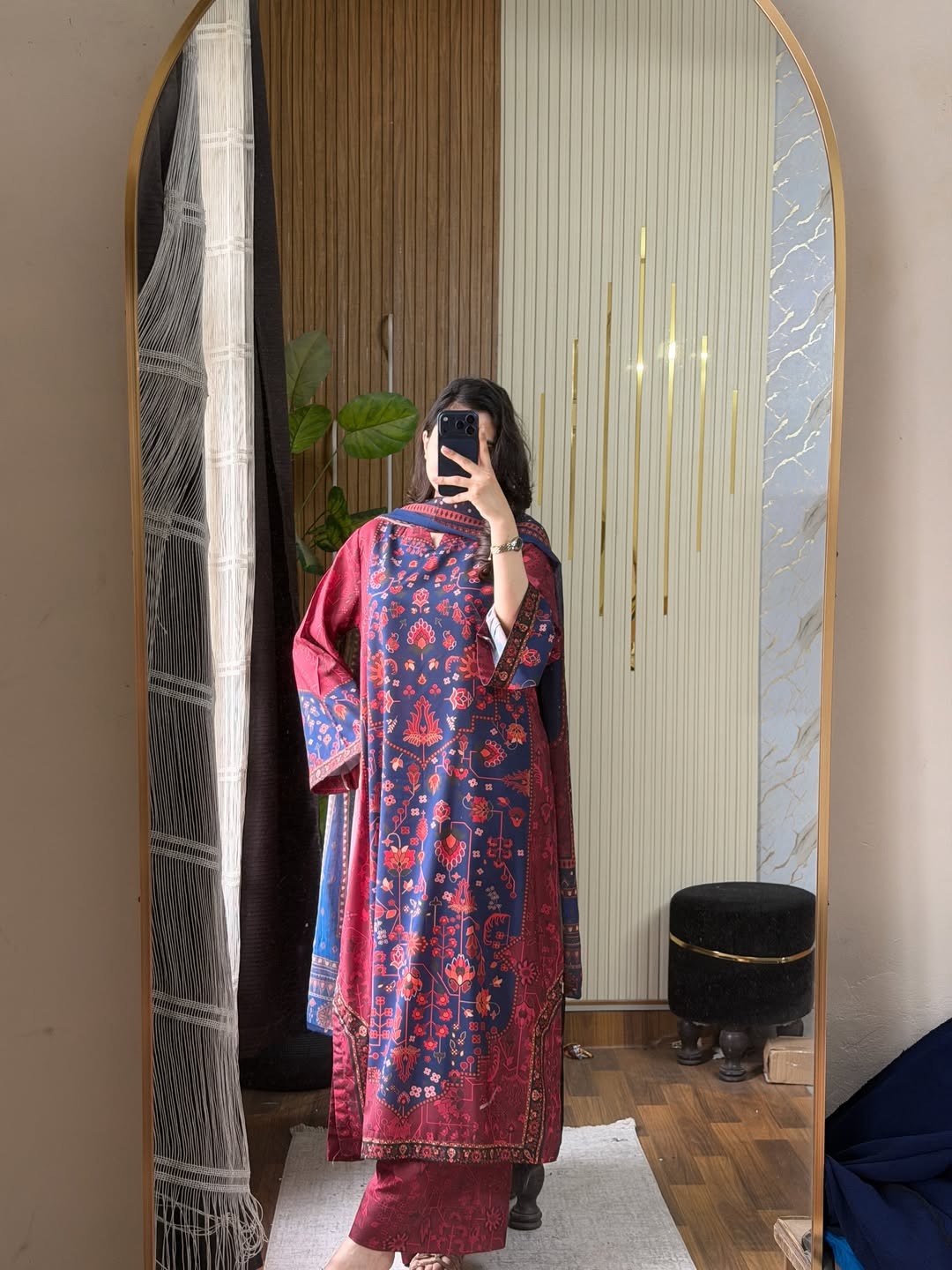 Gulnaar — Premium Printed Kaftan 3PC Suit