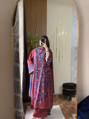 Gulnaar — Premium Printed Kaftan 3PC Suit