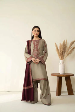 MARINA SHAWL 3PC ( FARSHI SHALWAR )