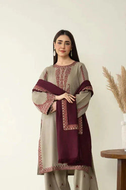 MARINA SHAWL 3PC ( FARSHI SHALWAR )