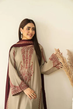 MARINA SHAWL 3PC ( FARSHI SHALWAR )